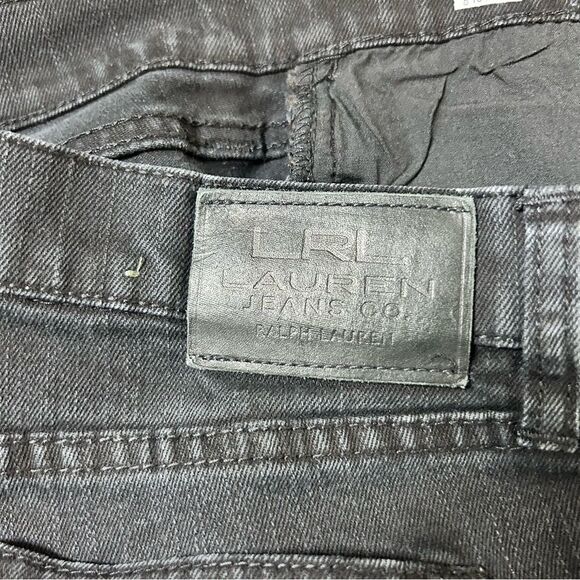 LRL Lauren Jeans Co. Ralph Lauren classic straight black jeans Size 6. 5 pockets - Picture 10 of 13